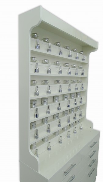 Sideboard with glass shelf
