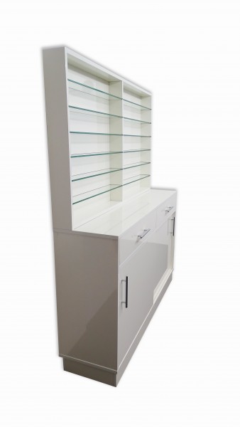 Sideboard with glass shelf